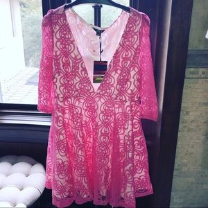 Pink detail dress